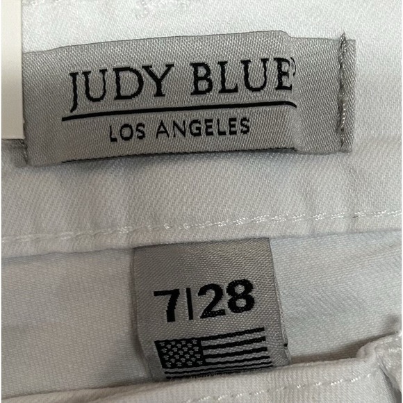 Judy Blue Jeans Womens Junior 7/28 White Distressed Skinny Actual 28X27 Ankle - Picture 8 of 12